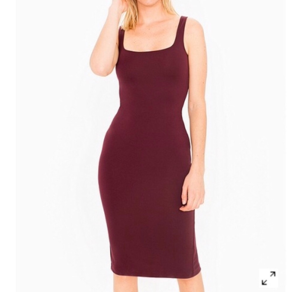 American Apparel Ponte Dress - Maroon